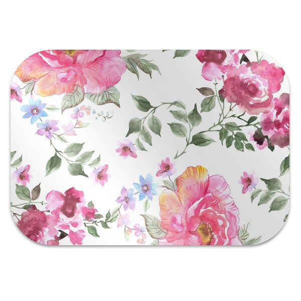 Tapete para escritório Rosas em aquarela
