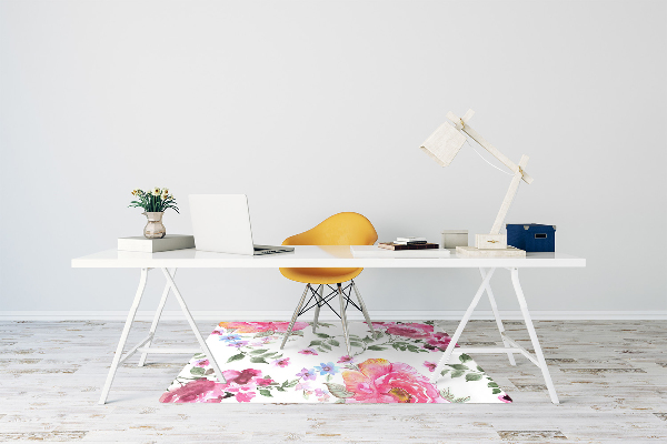 Tapete para escritório Rosas em aquarela