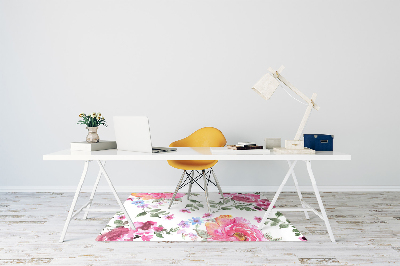 Tapete para escritório Rosas em aquarela