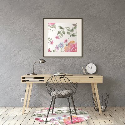 Tapete para escritório Rosas em aquarela