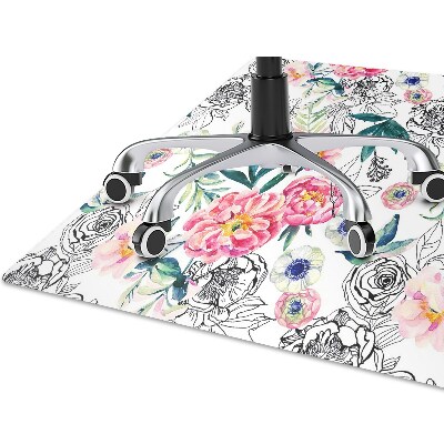 Tapete para cadeira de escritório Pintura de primavera