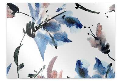 Tapete para escritório Flores em aquarela
