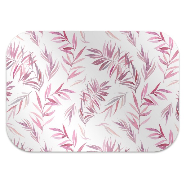 Tapete para cadeira de escritório Folhas cor de rosa