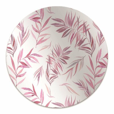 Tapete para cadeira de escritório Folhas cor de rosa