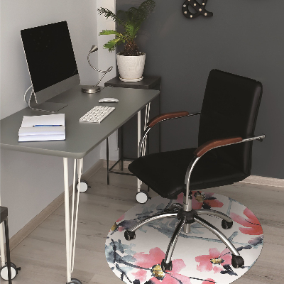 Tapete para cadeira de escritório Padrão de flores
