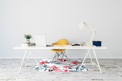 Tapete para cadeira de escritório Padrão de flores