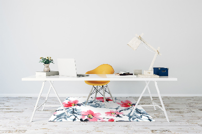 Tapete para cadeira de escritório Padrão de flores