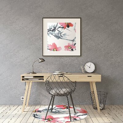 Tapete para cadeira de escritório Padrão de flores