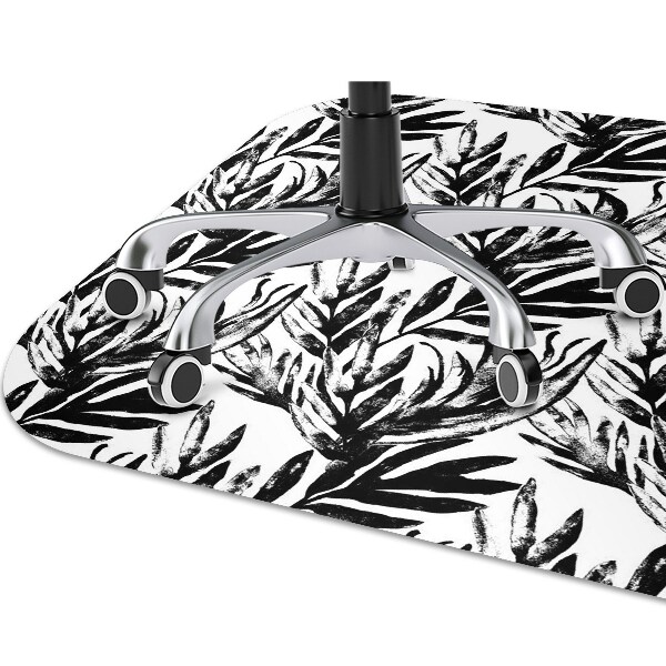 Tapete para cadeira de escritório Monstera negra