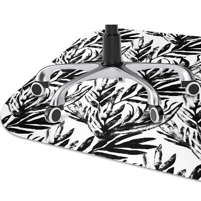 Tapete para cadeira de escritório Monstera negra