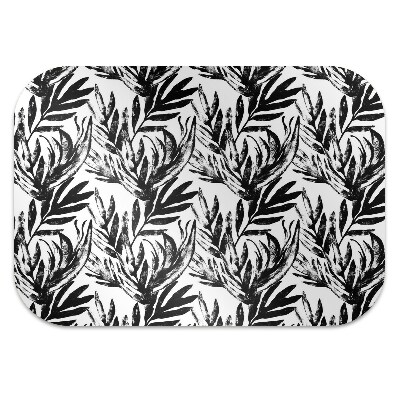 Tapete para cadeira de escritório Monstera negra