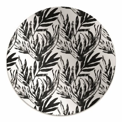 Tapete para cadeira de escritório Monstera negra