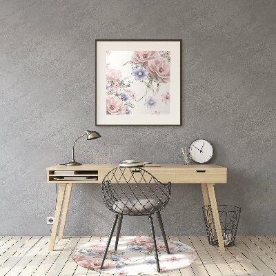 Tapete para cadeira de escritório Um buquê delicado