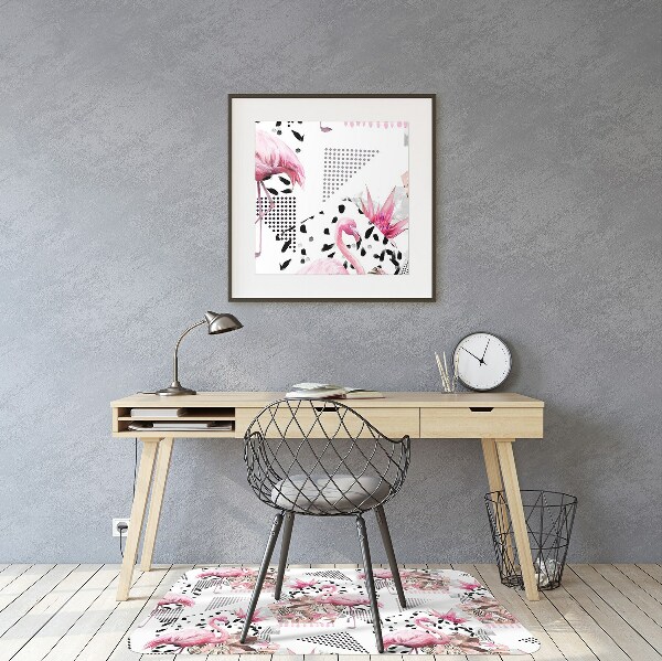 Tapete escritório Flamingos