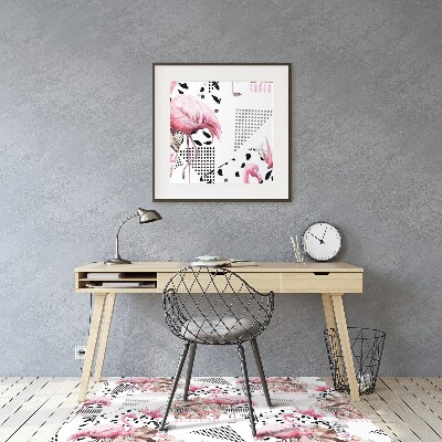 Tapete escritório Flamingos