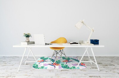 Tapete para cadeira de escritório Flora tropical