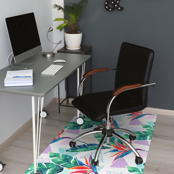 Tapete para cadeira de escritório Flora tropical