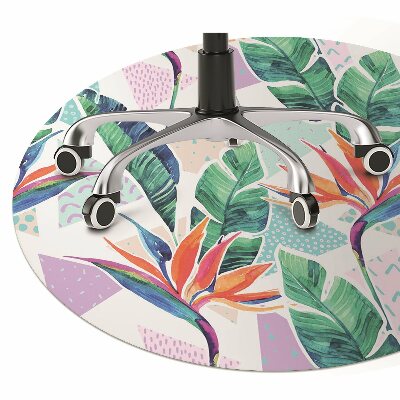 Tapete para cadeira de escritório Flora tropical