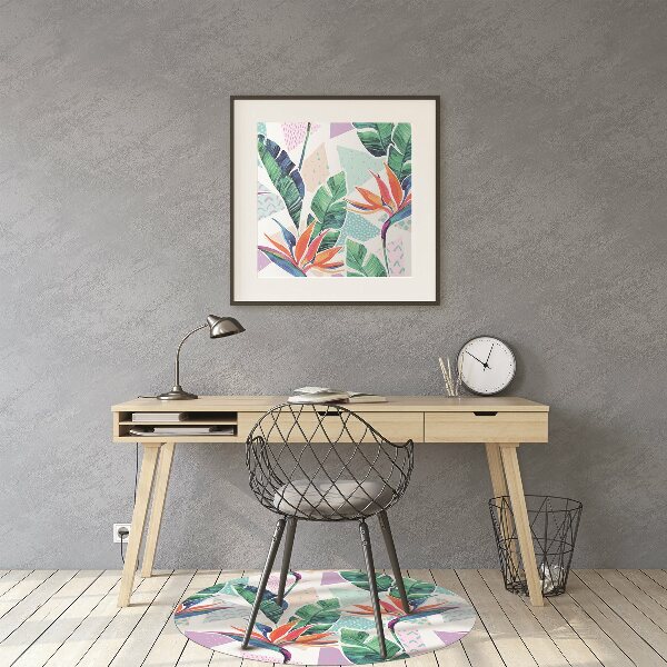 Tapete para cadeira de escritório Flora tropical
