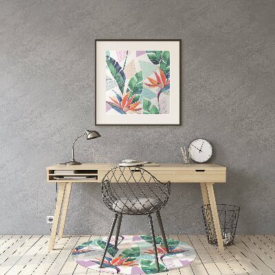 Tapete para cadeira de escritório Flora tropical