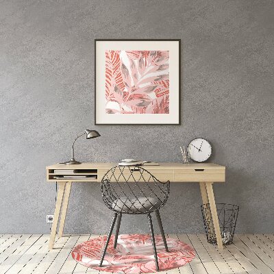Tapete para cadeira de escritório Selva rosa