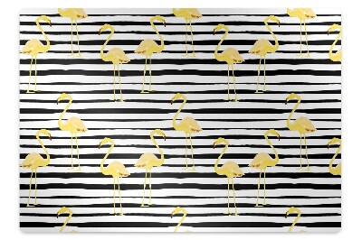 Tapete para escritório Flamingos dourados