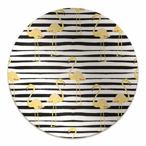 Tapete para escritório Flamingos dourados