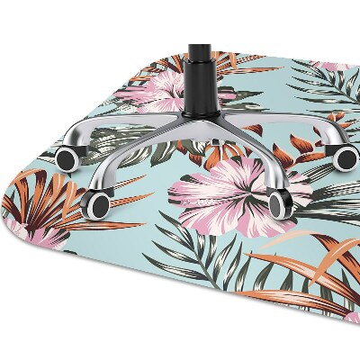 Tapete para cadeira de escritório Flores de hibisco