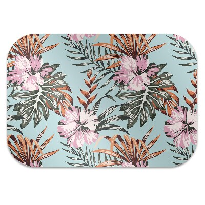 Tapete para cadeira de escritório Flores de hibisco