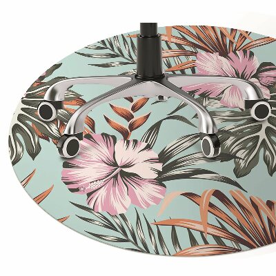 Tapete para cadeira de escritório Flores de hibisco