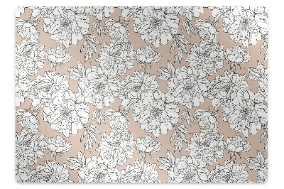 Tapete para cadeira de escritório Flores artísticas
