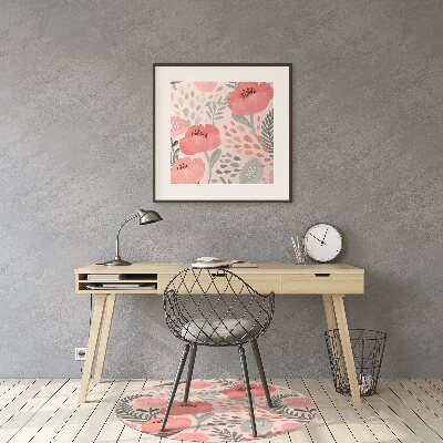 Tapete para escritório papoulas pintadas