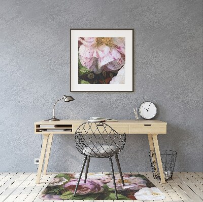 Tapete para cadeira de escritório Jardim de Rosas