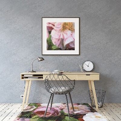 Tapete para cadeira de escritório Jardim de Rosas