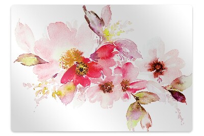 Tapete para cadeira de escritório Flores em tons pastel