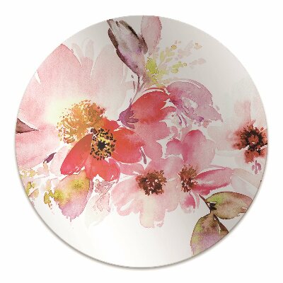 Tapete para cadeira de escritório Flores em tons pastel