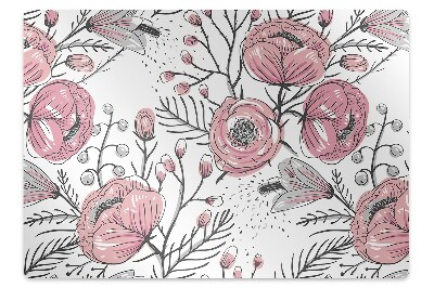 Tapete escritório Arte de rosas pastel