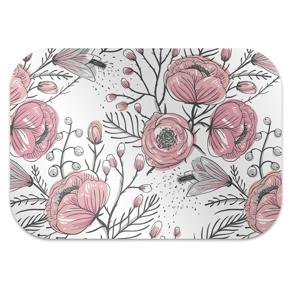 Tapete escritório Arte de rosas pastel