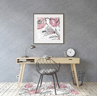 Tapete escritório Arte de rosas pastel