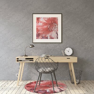Tapete para cadeira de escritório Flor vermelha