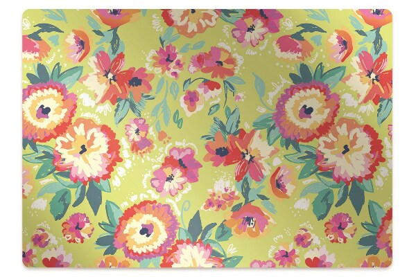 Tapete para cadeira de escritório Jardim de flores