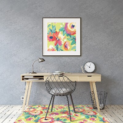 Tapete para cadeira de escritório Jardim de flores