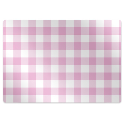 Tapete para cadeira de escritório Xadrez rosa