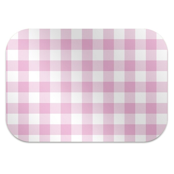 Tapete para cadeira de escritório Xadrez rosa
