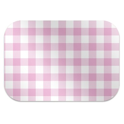 Tapete para cadeira de escritório Xadrez rosa
