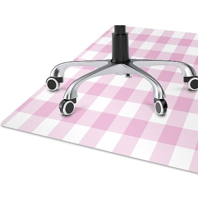 Tapete para cadeira de escritório Xadrez rosa