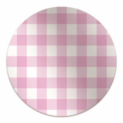Tapete para cadeira de escritório Xadrez rosa