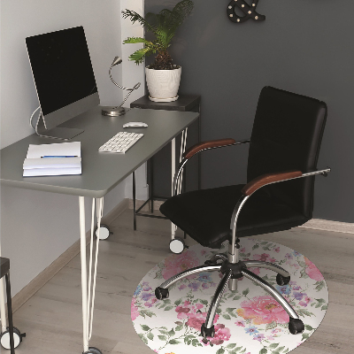 Tapete para escritório flores cor de rosa