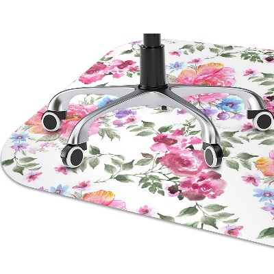 Tapete para escritório flores cor de rosa