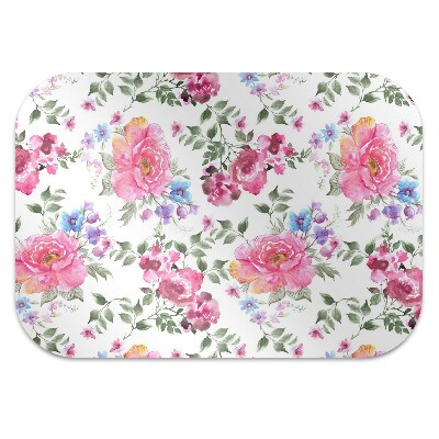 Tapete para escritório flores cor de rosa